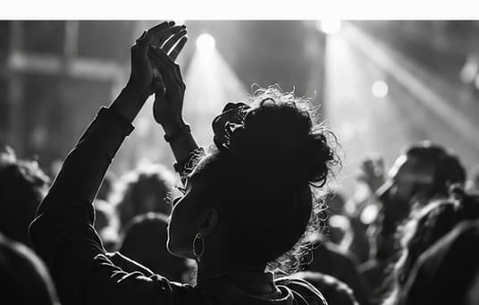Audience member at a live event